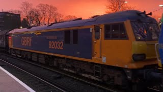 Very Rare Double Header  Class 66  92  66796  92032  GBRF  Maidstone East  6M45  141223 [upl. by Divadnahtanoj99]