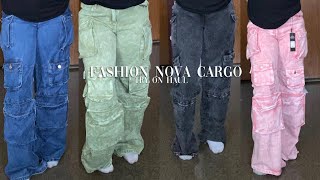 Fashion Nova Cargo Haul  Try On Haul Nadia Skye [upl. by Carmel513]