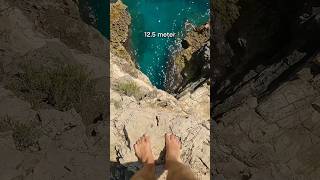 POV cliff dives up to 27m 🤯 shorts [upl. by Everrs]