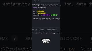Import Antigravity EASTER EGG python shorts programming [upl. by Zetneuq728]