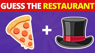 GUESS THE RESTAURANT BY EMOJIS  FUN FOOD QUIZ [upl. by Eatnuahs989]