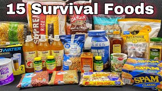 15 Survival Foods Every Prepper Should Stockpile  Most Bang for your Buck [upl. by Donnelly]