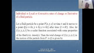 1 Kinematics of Fluid 1  HYDRODYNAMICS 243711  Honours 4th Year Mathematics [upl. by Eirehc]