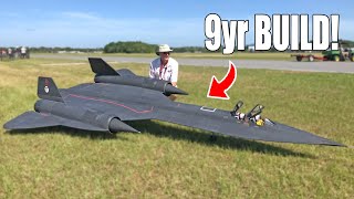 Amazing Giant Scale RC SR71 Blackbird ScratchBuilt [upl. by Lindgren]