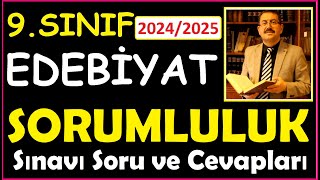 9Sınıf Edebiyat Sorumluluk Sınavı 2024 Eylül Dön 4Bölüm Edebiyat 9 Sınıf Sorumluluk Sınavı 2024 [upl. by Crifasi497]