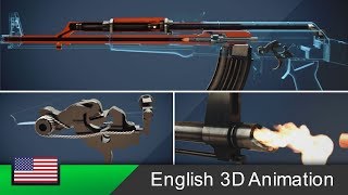 AK47  How this rifle works Animation [upl. by Ennayehc]