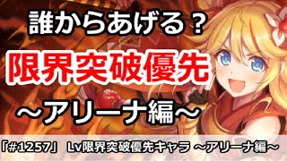 【プリコネ】Lv限界突破の優先度解説 ～アリーナ編～【プリンセスコネクト！】 [upl. by Ennirok]