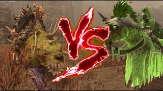 Kayzk the Befouled VS The Green Knight Total War Warhammer 3 [upl. by Polk]