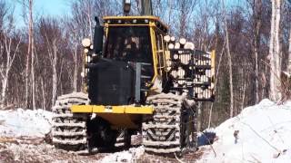 Tigercat 1085B lowwide with hooked crane [upl. by Carmela]