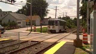 Leamy Av Station SEPTA Route 101 Trolley Springfield PA [upl. by Enaile]