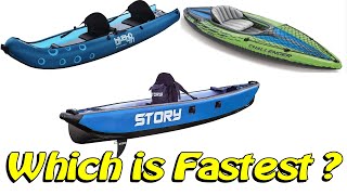 Speed Testing 3 Different Inflatable Kayaks [upl. by Yrffoeg]