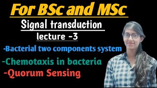 BSc 1st semester and MSc 2nd year Bacterial two component system  Quorum sensing  chemotaxis [upl. by Lanevuj]