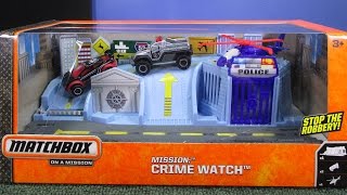 Matchbox Mission Crime Watch Police Diorama and Play Set Matchbox On A Mission Adventure [upl. by Ronym]