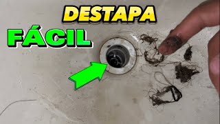 Como DESTAPAR un LAVAMANOS lleno de PELOS Rápido ✅ Como DESATASCAR un LAVABO de PELOS [upl. by Oirramed]