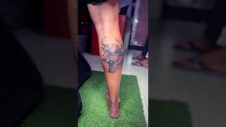 Amazing Bull Tattoo on Leg Calf tattoo tattooartist besttattoos [upl. by Dieterich]