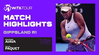 D Aiava vs C Paquet  2021 Gippsland Trophy Day 2  WTA Highlights [upl. by Feodore254]