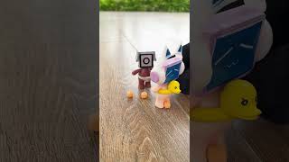 Skibidi toilet toys  Baby Cameraman and TV man steals my kinderjoy shortvideo [upl. by Warde78]