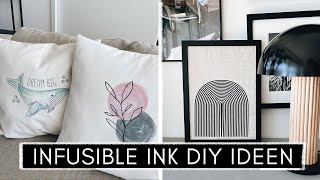 DIY Projekte mit Infusible Ink von Cricut  EasyPress und Maker in der Anwendung [upl. by Aierbma860]