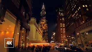 MANHATTAN EVENING 5th Avenue Walking Tour 4K [upl. by Capwell]