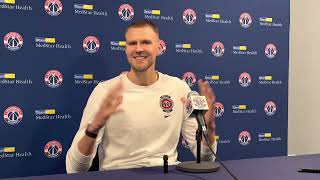 Kristaps Porzingis exit interview after the Washington Wizards 202223 season [upl. by Burt]