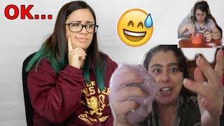 REAZIONE AI VIDEO SLIME ASMR DI FOLLETTINA CREATION VISTO PER LA PRIMA VOLTA Iolanda Sweets [upl. by Eikram]