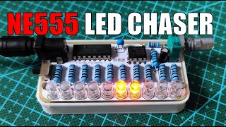 DIY NE555 LED Chaser circuit CD4017 [upl. by Yerd]