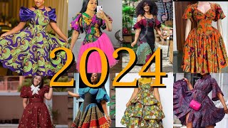 2024 CUTEST🔥😱ANKARA SHORT GOWN STYLES EXPO For Ladies Latest African Print Fashion Styles Ideas [upl. by Letizia]