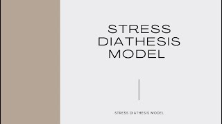 Simplifying Stress Diathesis Model psychology psychologytheory stress lecture [upl. by Iteerp]