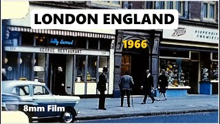 London England 1966  8mm Film Footage street scenes and more [upl. by Hulda]