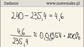 Matura próbna  błąd względny przybliżenia [upl. by Alfred]