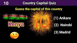 Can you guess the capital of these 10 countries quizchallenge [upl. by Eriha]