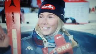 Mikaela Shiffrin Interview Slalom Flachau 2024 [upl. by Mian]