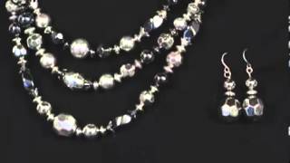 Nocona  5 Strand Silver Bead NecklaceEarring Set SKU7992193 [upl. by Lynnea]