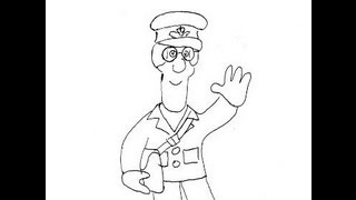 Postman Pat How to draw a easy Почтальон Пэт Как нарисовать просто [upl. by Aicirtal]