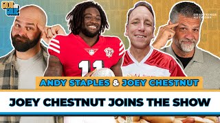 Joey Chestnut on National 🌭 Day Niners without Aiyuk SECs PostSaban Era  GoJo amp Golic  JUL 17 [upl. by Hsuk]