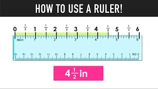 HOW TO USE A RULER TO MEASURE INCHES [upl. by Ahser]