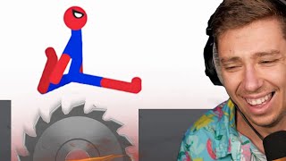 Stickman Dismounting Fails but I play as SPIDERMAN [upl. by Anett198]