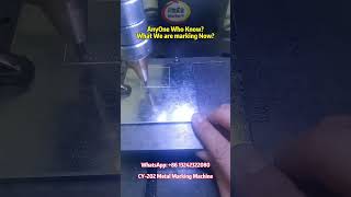 Metal Marking Engraving Stainless steels CY202 [upl. by Warring]