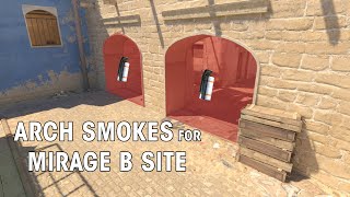 Fast Mirage Arch Smokes to Easily Take B  CS2 Utility Guide [upl. by Kono60]