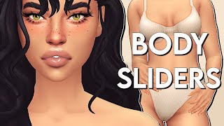 The Sims 4  TRYING OUT BODY SLIDERS  Hip Dip Thicker Arms amp more [upl. by Aynas]