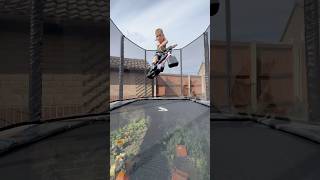 Trampoline bike tricks 😮‍💨 [upl. by Harriet]