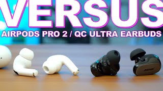 Bose QC Ultra Earbuds vs AirPods Pro 2  Is Better Comfort Worth it [upl. by Nahsaj]