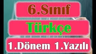 6Sınıf TÜRKÇE 1 Dönem 1 Yazılı Soruları ve Çözümü [upl. by Einnob]