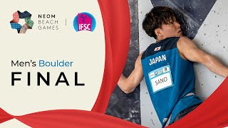 Mens Boulder final  NEOM Beach Games 2023 [upl. by Nonnad]