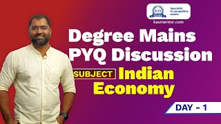 Degree Mains PYQ Live Discussion  Day 1  Indian Economy Part 1  Kerala PSC Degree Level Mains [upl. by Fabozzi]