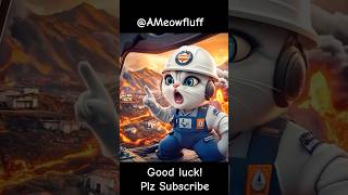 😻 Can CAT survive in VOLCANO Eruption 😱 catvolcano Survivalkittenpoorcatcatlovercutecat [upl. by Inimod]