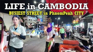 EXTREME WALK at SUPER BUSY Blvd in PHNOM PENH CITY CAMBODIA  4K Walk Tour [upl. by Halbert642]