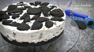 Tort Cheesecake cu Oreo  Prajitura fara coacere [upl. by Ranite]