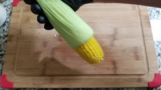 No Shucking amp SilkFree  Easy Microwave Corn on the Cob corn [upl. by Ecyak255]