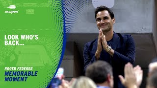 Roger Federer Returns to Arthur Ashe Stadium  2024 US Open [upl. by Siubhan]